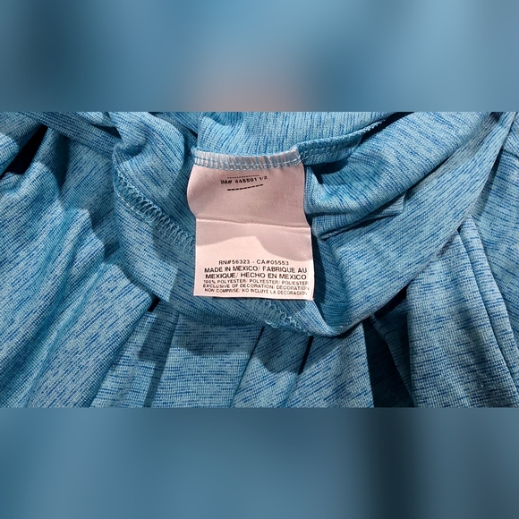 Nike Dri-Fit Knit Running Training Blue Black T-Shirt 742228-418 Men Large - Picture 3 of 5